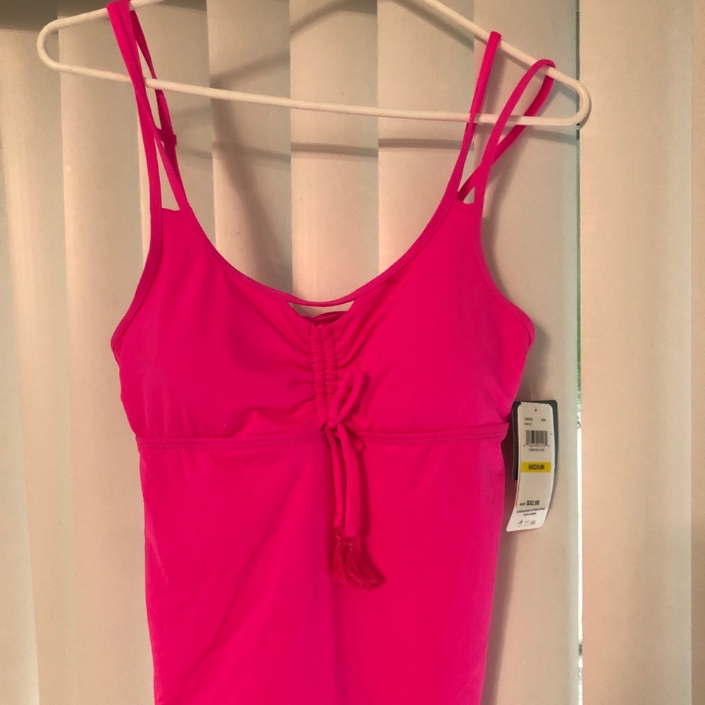 NWT BCA Swim tankini top hot pink